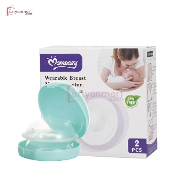 2 Pcs Silicone Wearable Breast Milk Collector ( With Box )