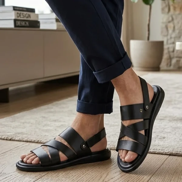 Soft Care Leather Sandal for Men S8B
