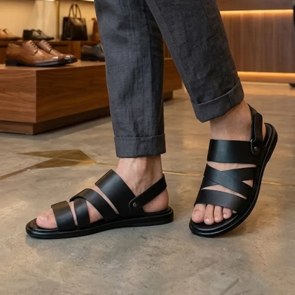Soft Care Leather Sandal for Men S8B