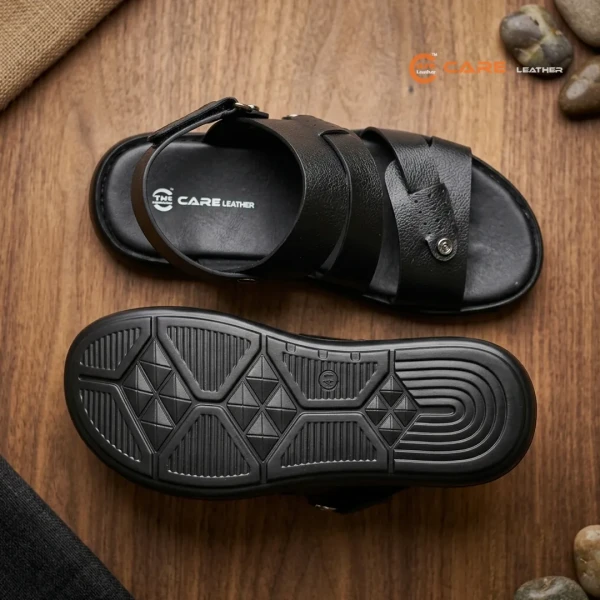 Ariyan mart Men's Black Casual Sandals (SB31)
