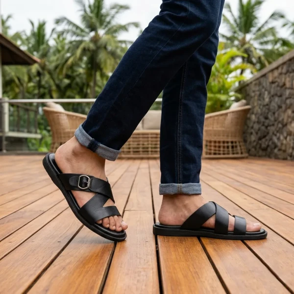 Ariyan Mart Men Leather Comfort Sandals (S40)