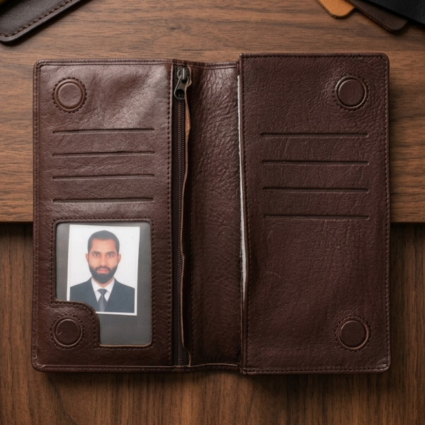 Cae Leather Double Chamber M2c Mobile Ziper Wallet