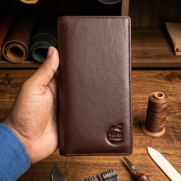 Cae Leather Double Chamber M2c Mobile Ziper Wallet