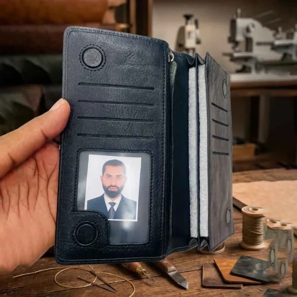 Cae Leather Double Chamber M2b Mobile Ziper Wallet