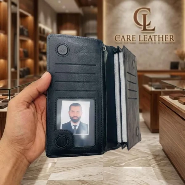 Cae Leather Double Chamber M2b Mobile Ziper Wallet