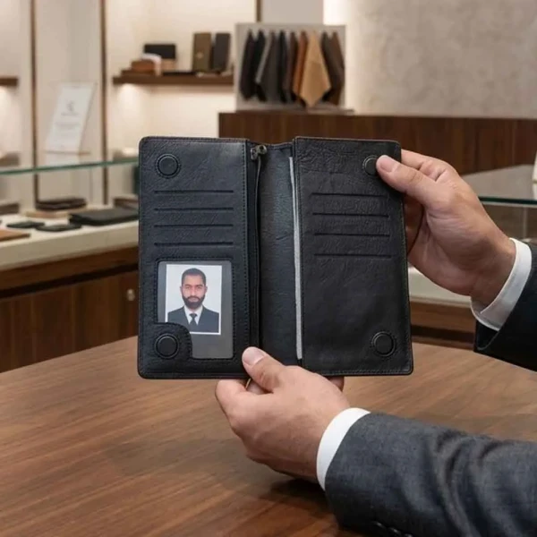 Cae Leather Double Chamber M2b Mobile Ziper Wallet