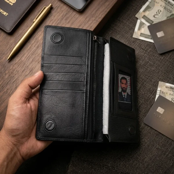 Cae Leather Aura Series Long Wallet M1b Zipper Wallet