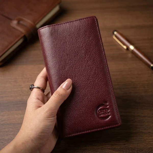 Cae Leather Aura Series Long Wallet M1c Zipper Wallet