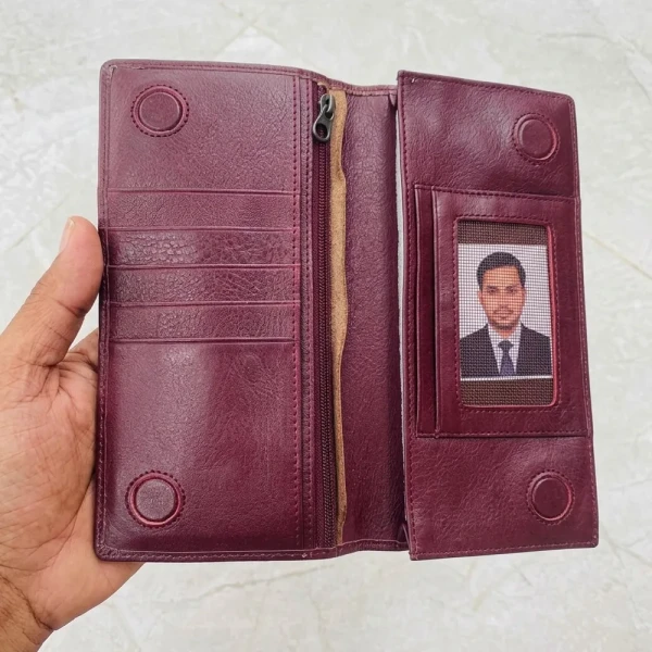 Cae Leather Aura Series Long Wallet M1c Zipper Wallet