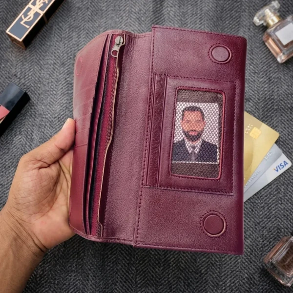 Cae Leather Aura Series Long Wallet M1c Zipper Wallet