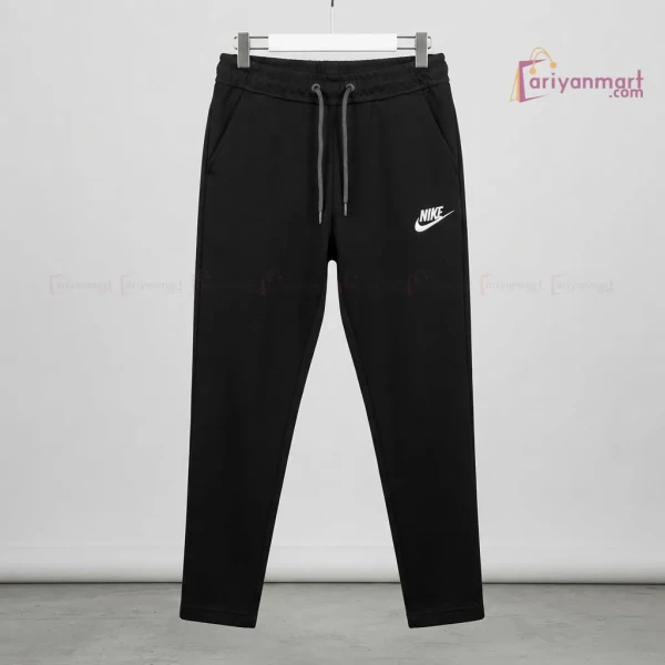 ARIYAN MART Men's Premium Knit Sports Trouser Black