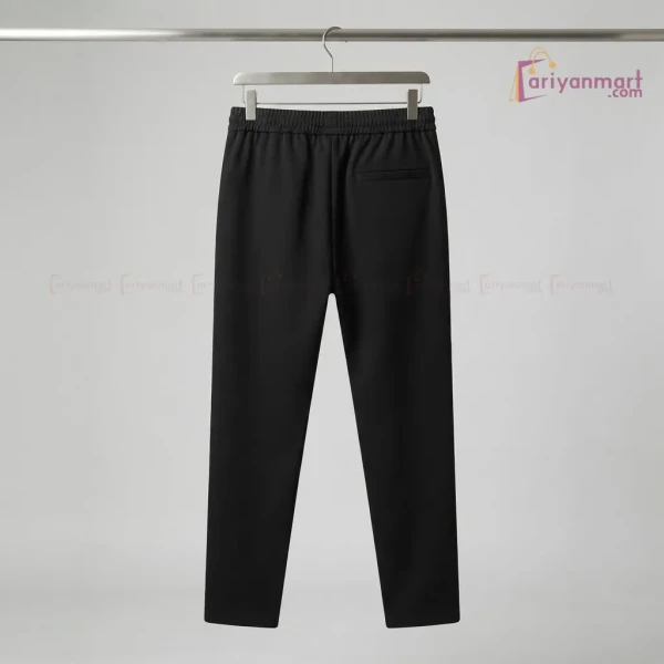 ARIYAN MART Men's Premium Knit Sports Trouser Black