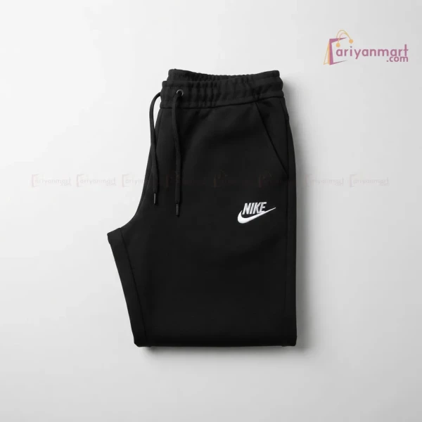 ARIYAN MART Men's Premium Knit Sports Trouser Black