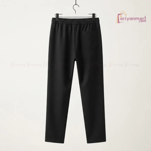 ARIYAN MART Men's Premium Knit Sports Trouser Black PU