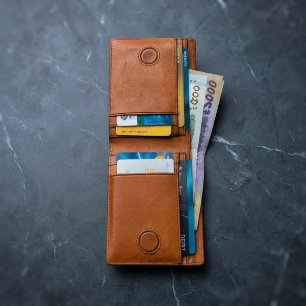Genuine Care Leather Magnate Bi-Fold Wallet Brown SW13