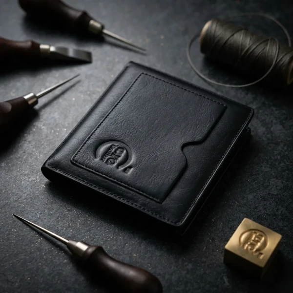 Genuine Care Leather Magnate Bi-Fold Wallet Black SW13