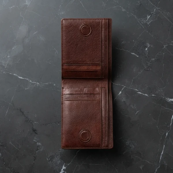 Genuine Care Leather Magnate Bi-Fold Wallet Chocolate SW13