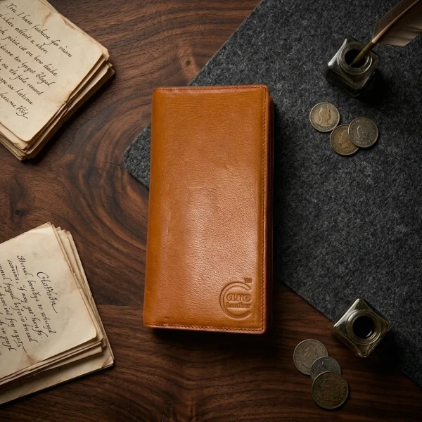 Cae Leather Double Chamber M2Z Master Mobile Zipper Wallet