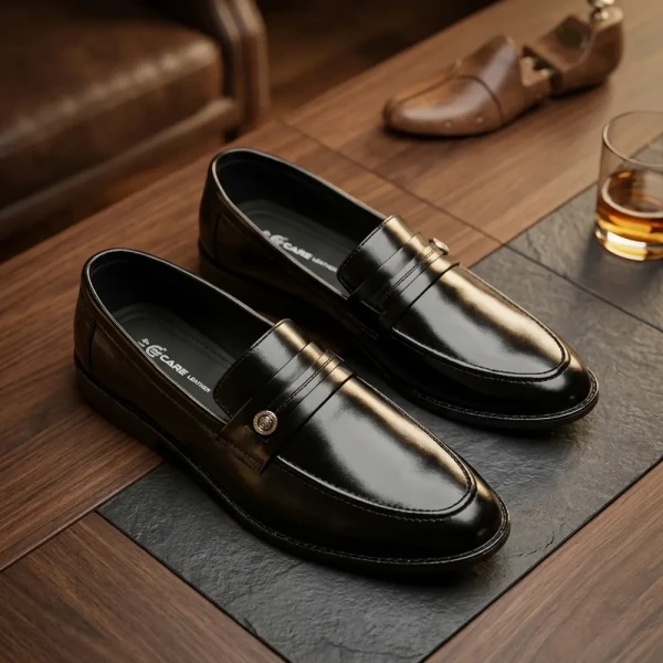 Loafers Ariyan Mart business Men dress shoes Gentleman's party shoes Black